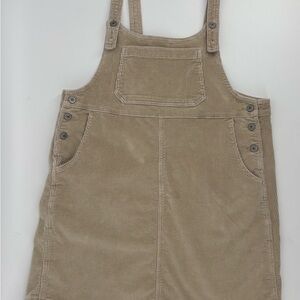 American Eagle Outfitters Tan/Beige Overall Mini Corduroy Dress